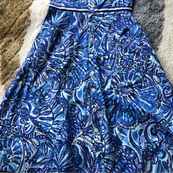 Lilly Pulitzer blue midi dress - Picture 2 of 6